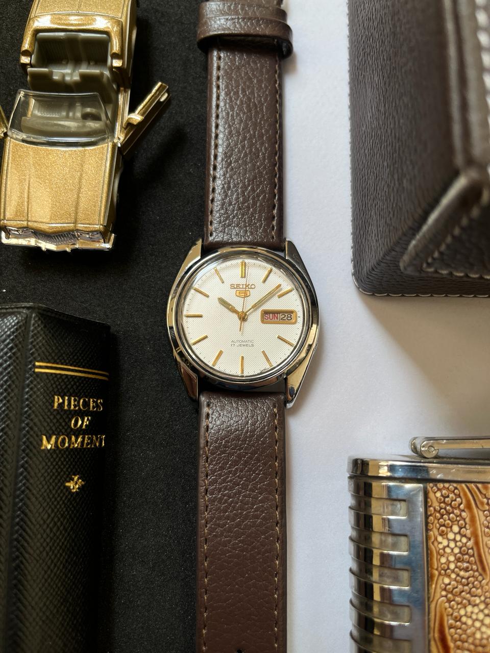 Seiko 5 White Patterned Dial (Pre Owned)