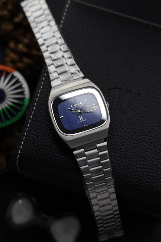 (Super Rare) Vintage Allwyn Blue TV Dial - in Original Condition - Automatic Watch (Pre Owned) - SE568