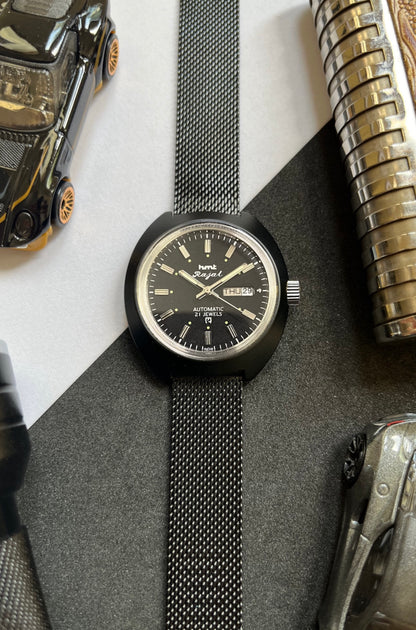 Matte Black Case HMT Rajat Automatic - BLACK