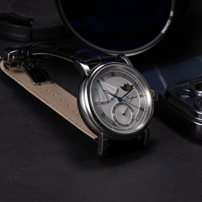 Sugess Moonphase Master Seagull ST2153 Automatic with Power Reserve Indicator and Date (Imported)