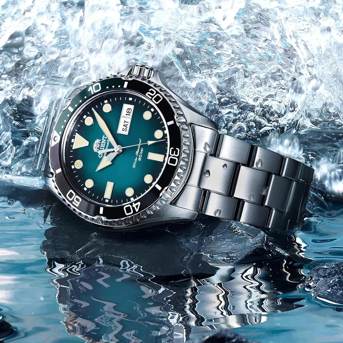 ORIENT Kamasu Mako III RA-AA0811E Automatic Diver Watch (Imported) - Cyan