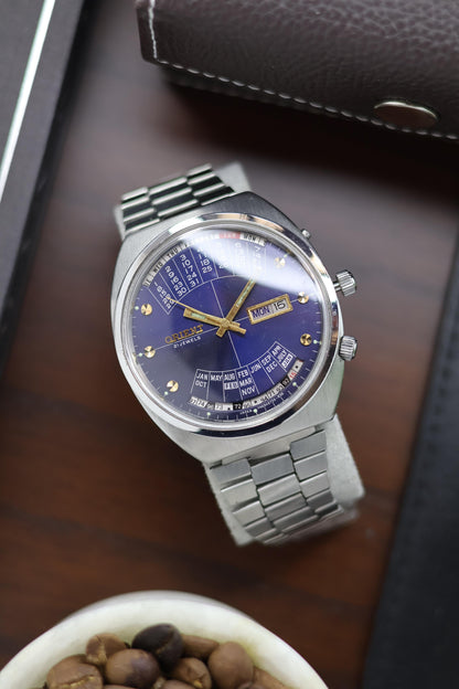 (Super Rare) Orient Calendar Blue Dial - Automatic Vintage Watch (Pre Owned)