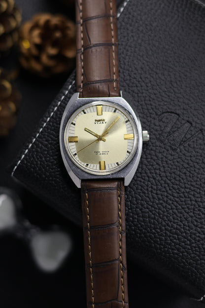 Vintage HMT Vijay Champagne Dial - in Original Condition - Mechanical Hand Winding Watch (Pre Owned) - A590