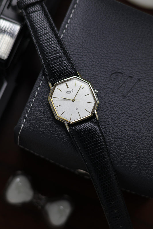 (JDM - Extremely Rare) 1982 Seiko Chariot Snowflake Dial with Palladium Plated Octagonal Case - Quartz Vintage Watch (Pre Owned) - SE426