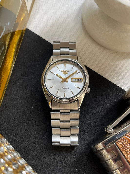 1995 Seiko 5 White Textured Dial (Pre Owned)