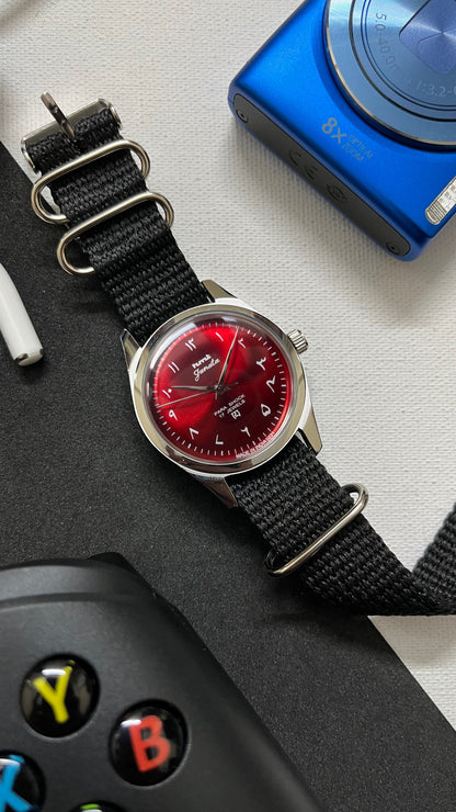 HMT Janata - SUNBURST ARABIC RED Dial