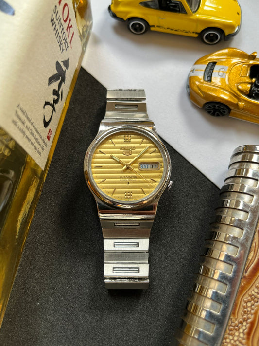 Seiko 5 Gold Patterned Dial (Pre Owned)