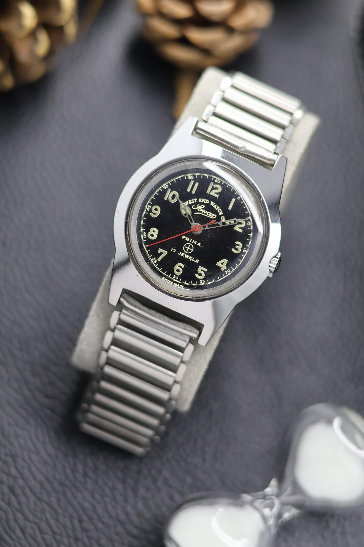 (Super Rare) West End Watch Co. SOWAR PRIMA with Bonklip Bracelet - Hand Winding Swiss Vintage Watch (Pre Owned) - SE629