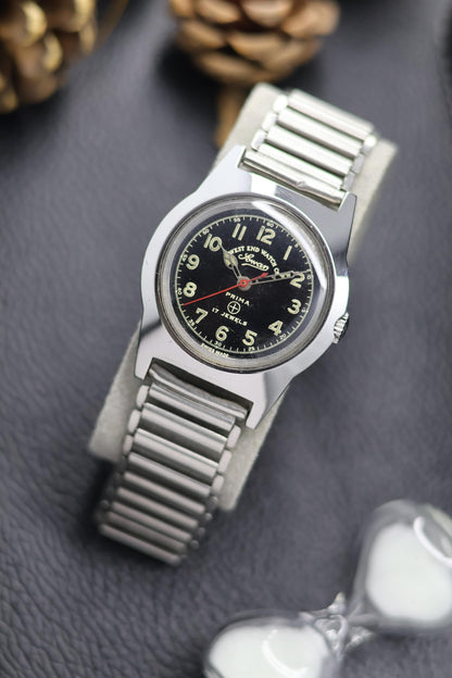(Super Rare) West End Watch Co. SOWAR PRIMA with Bonklip Bracelet - Hand Winding Swiss Vintage Watch (Pre Owned) - SE629