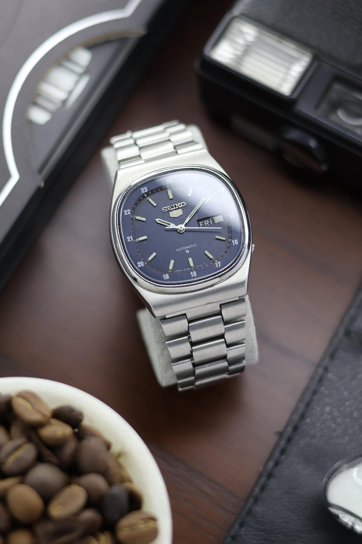 1979 Seiko 5 Railway Time Blue Dial - Automatic Vintage Watch (Pre Owned) - A174