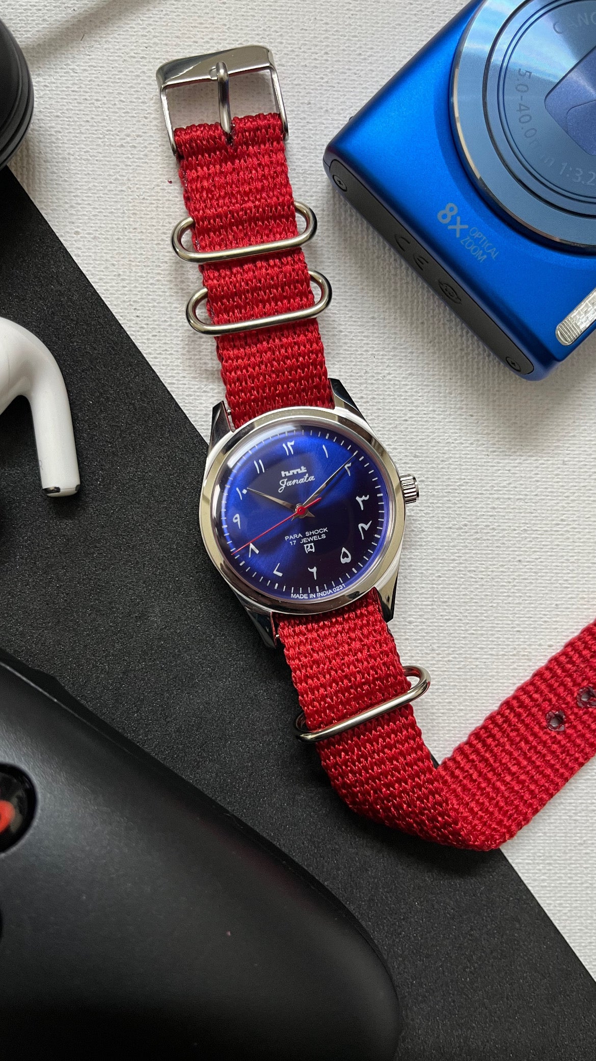 HMT Janata - SUNBURST ARABIC BLUE Dial