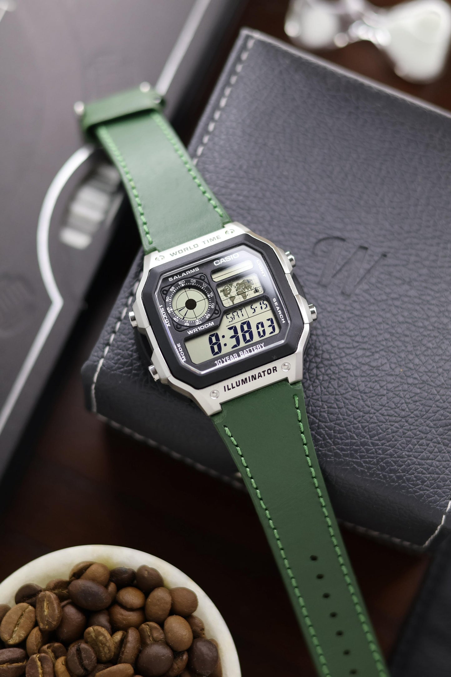Leather Straps for CASIO AE1200 Series - with FREE Strap Tool!