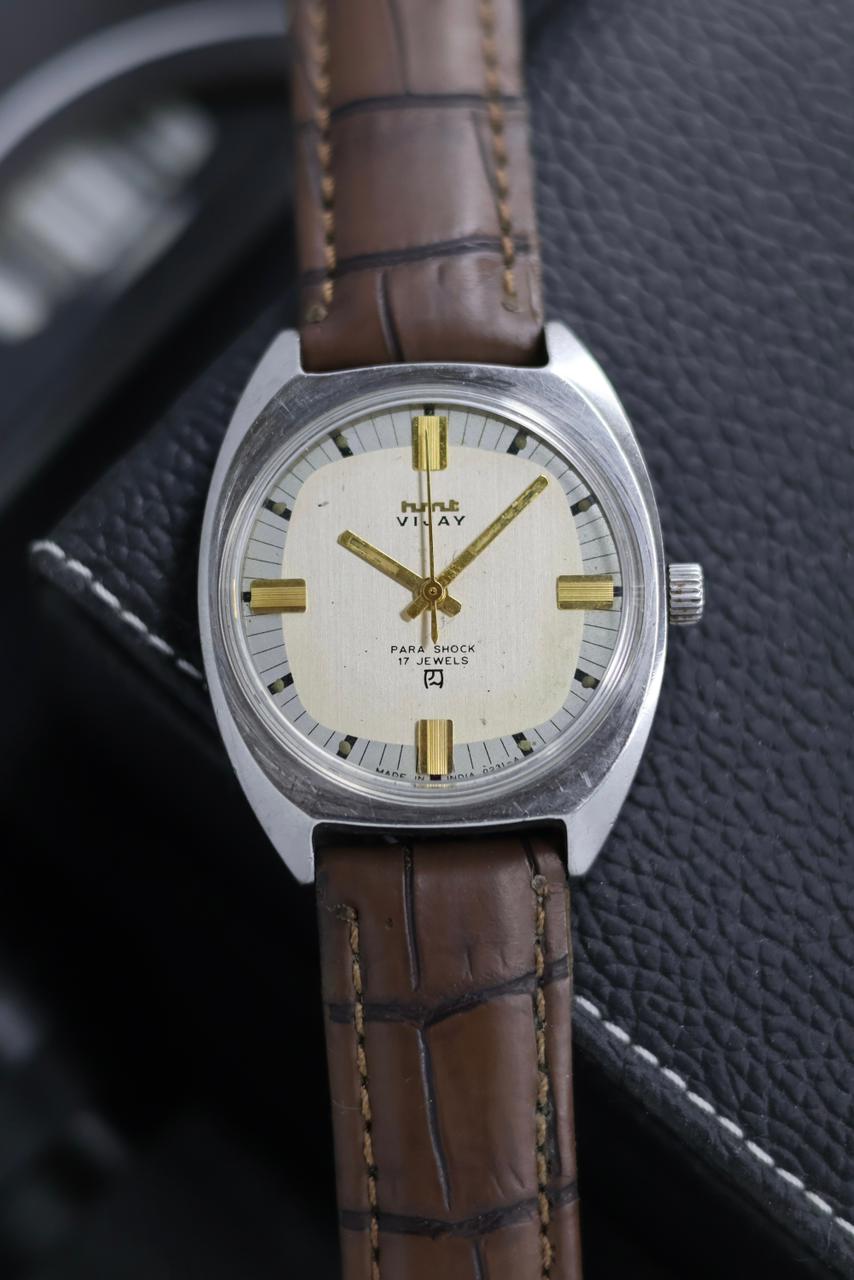 (Super Rare) Vintage HMT Vijay Champagne Dial - in Original Condition - Mechanical Hand Winding Watch (Pre Owned) - SE563
