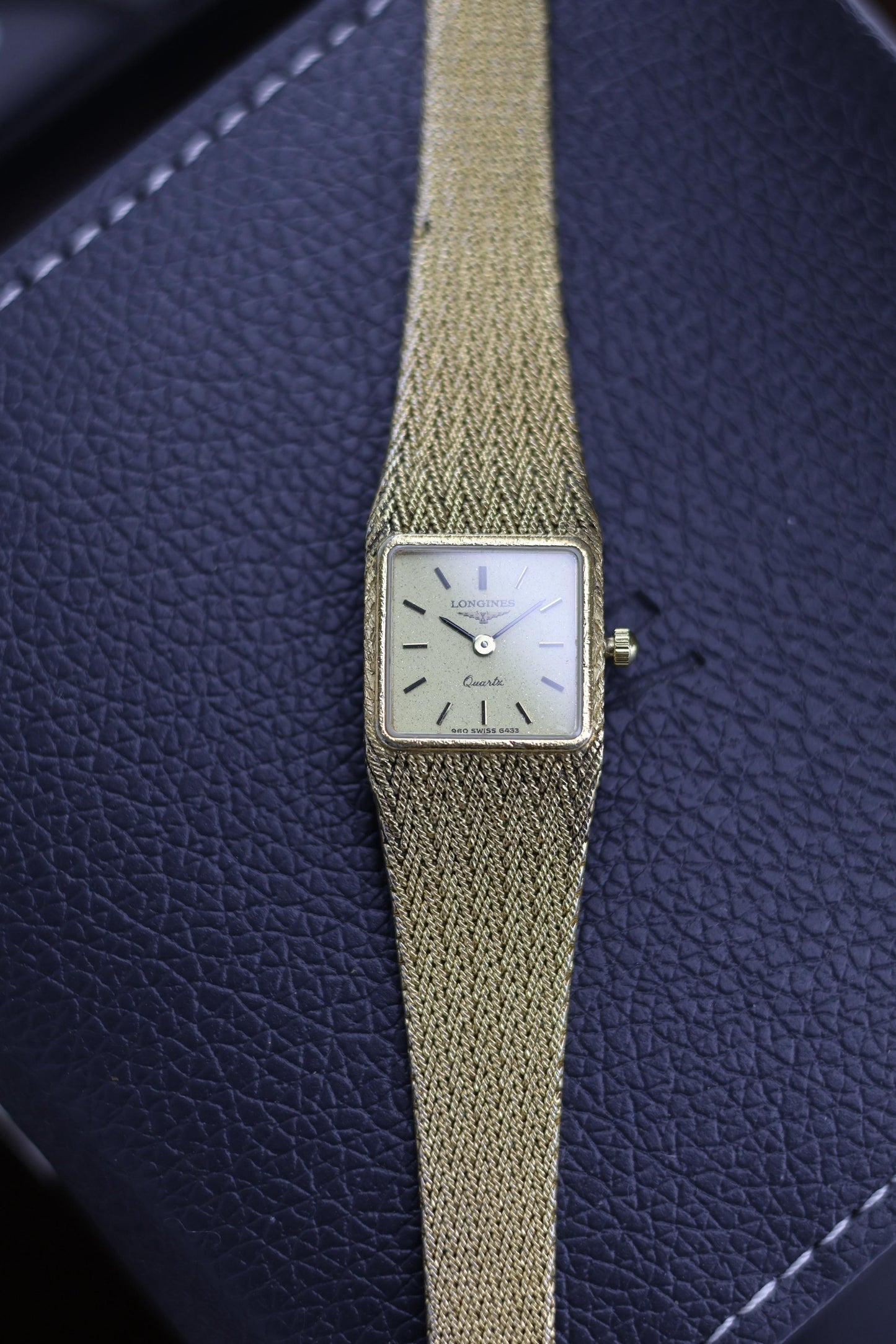 (Extremely Rare) LONGINES Snowflake Dial with Braided Bracelet - Swiss Vintage Watch (Pre Owned) - A229