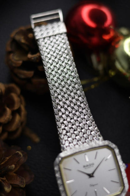 (Extremely Rare) RADO Elegance Square Dial with Integrated Woven Milanese Bracelet - Swiss Vintage Watch (Pre Owned) - SE400