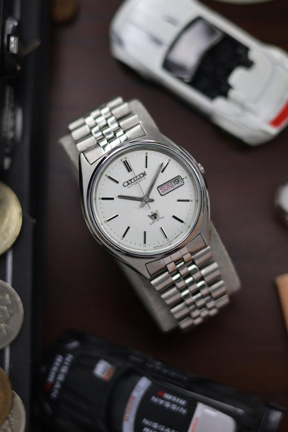 (Super Rare) Citizen Automatic Crystal 7 White Dial with Jubilee Bracelet - Automatic Vintage Watch (Pre Owned) - SE523