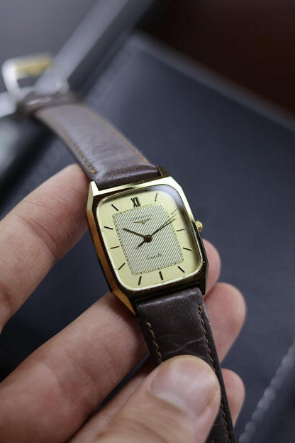 (Extremely Rare) LONGINES XL 24 Tank with Gold Plated Case - Swiss Vintage Watch (Pre Owned)