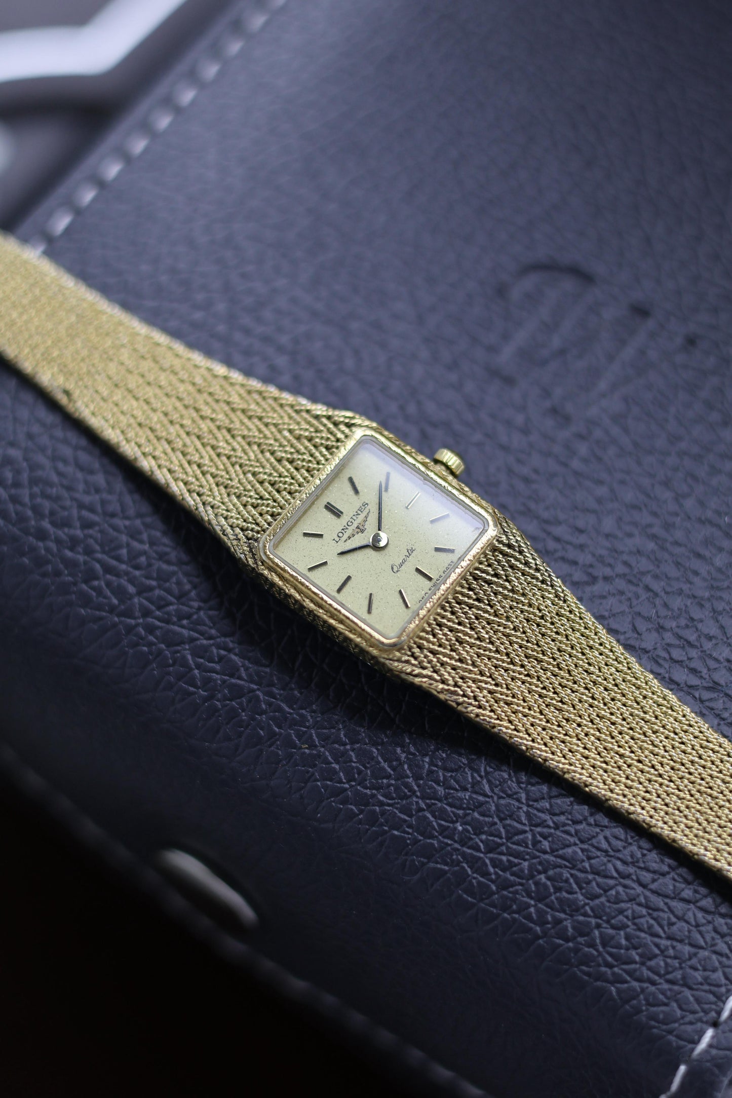 (Extremely Rare) LONGINES Snowflake Dial with Braided Bracelet - Swiss Vintage Watch (Pre Owned) - A229
