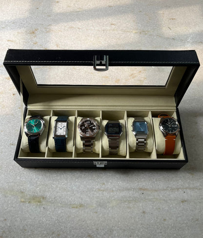 6-Slot Watch Organiser / Storage Box with Display Screen