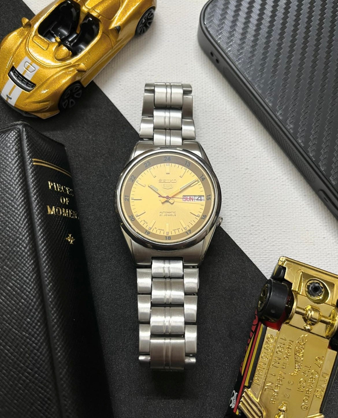 Seiko 5 Railway Time Gold Dial (Pre-owned)