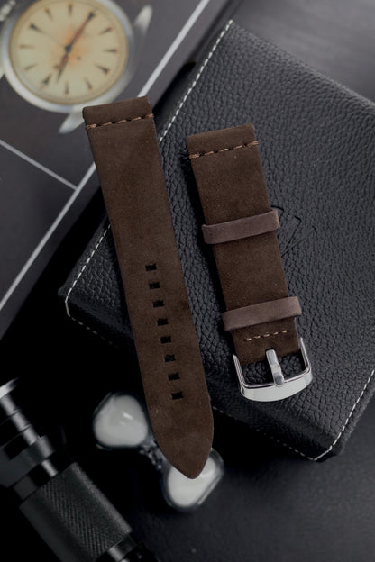 PREMIUM Suede Leather Watch Strap (22mm) - with FREE Strap Tool!