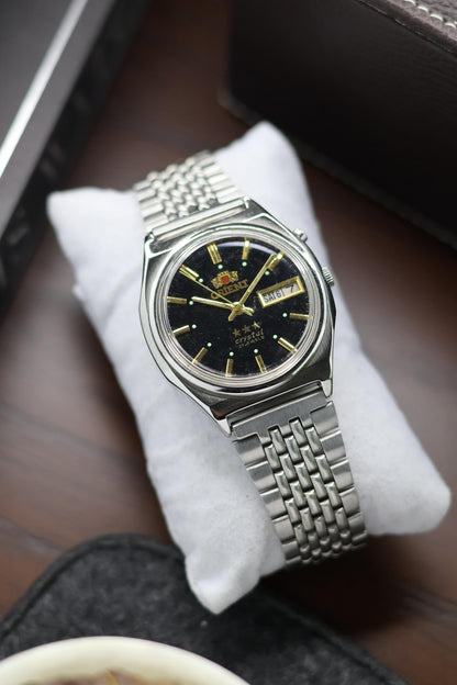 Orient Tri-Star Crystal Black Dial - Automatic Vintage Watch (Pre Owned)