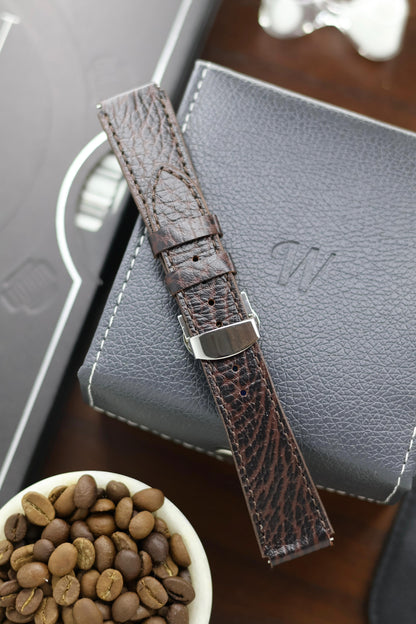 Premium Fitted 18mm Quick-Release Leather Strap + FREE Strap Tool!