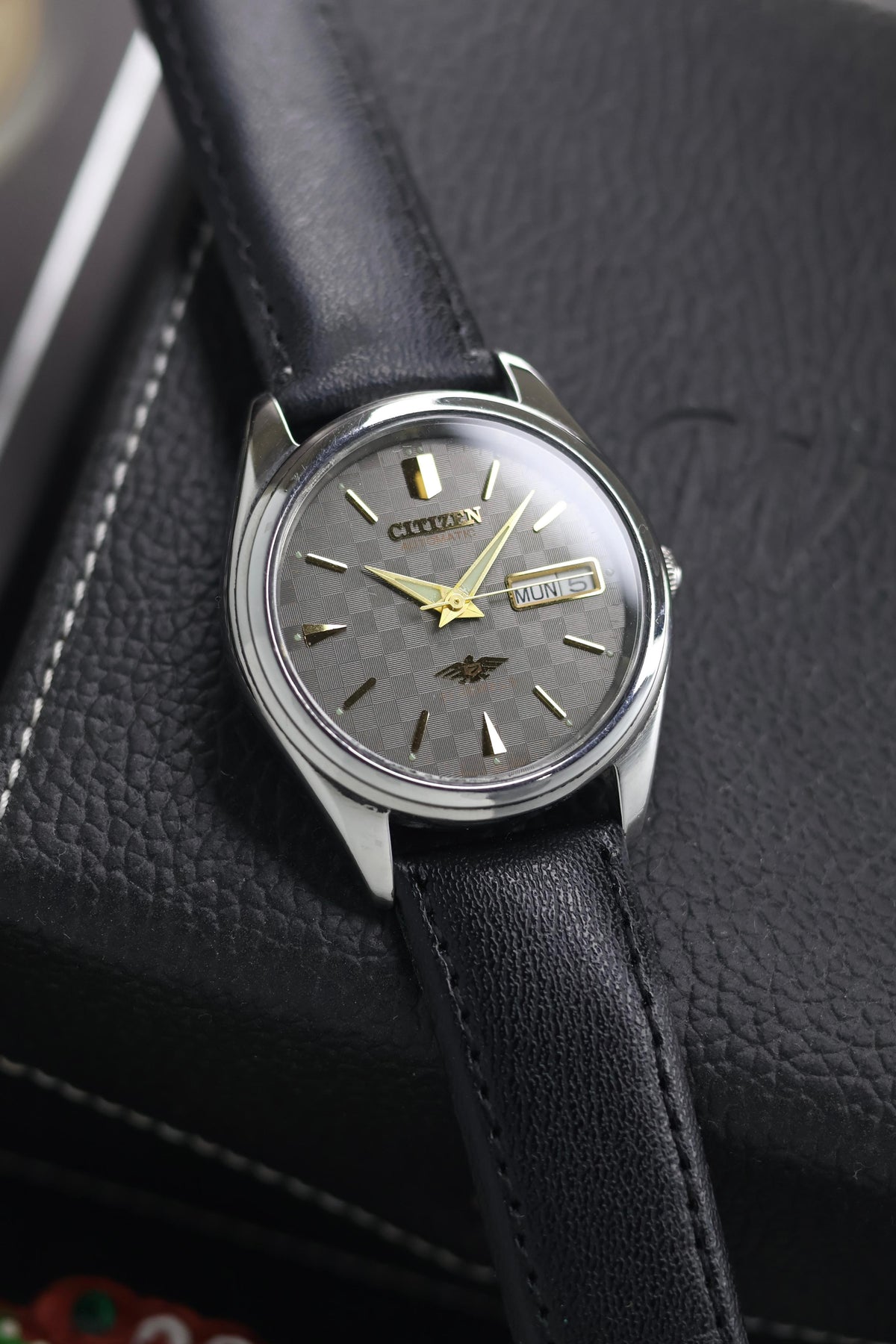 (Super Rare) Citizen Eagle 7 Grey Chequered Dial - Automatic Vintage Watch (Pre Owned) - SE882