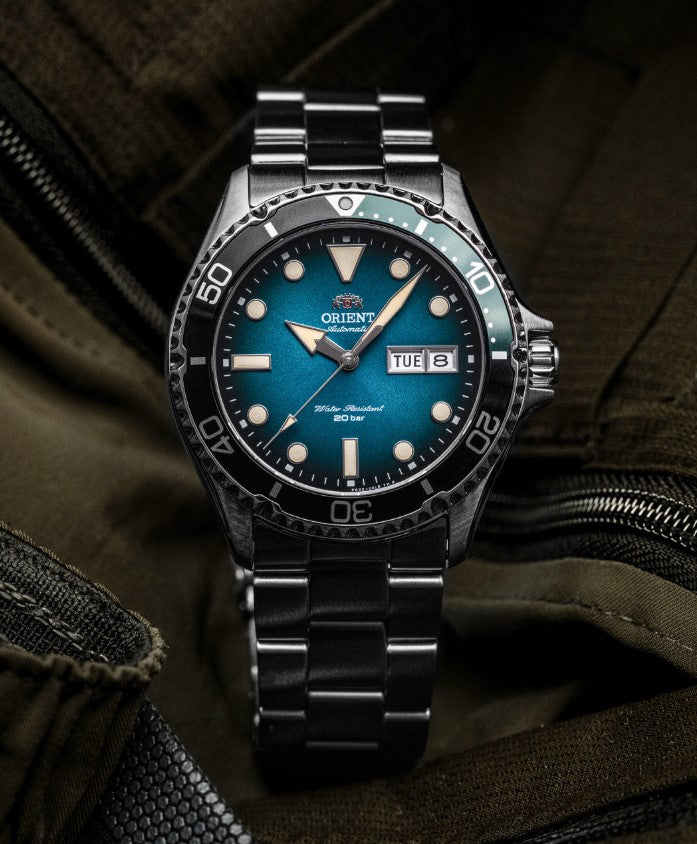 ORIENT Kamasu Mako III RA-AA0811E Automatic Diver Watch (Imported) - Cyan