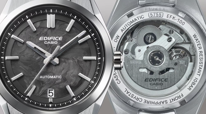 CASIO EDIFICE AUTOMATIC - EFK-100CD-1A - BLACK FORGED CARBON DIAL - ED669