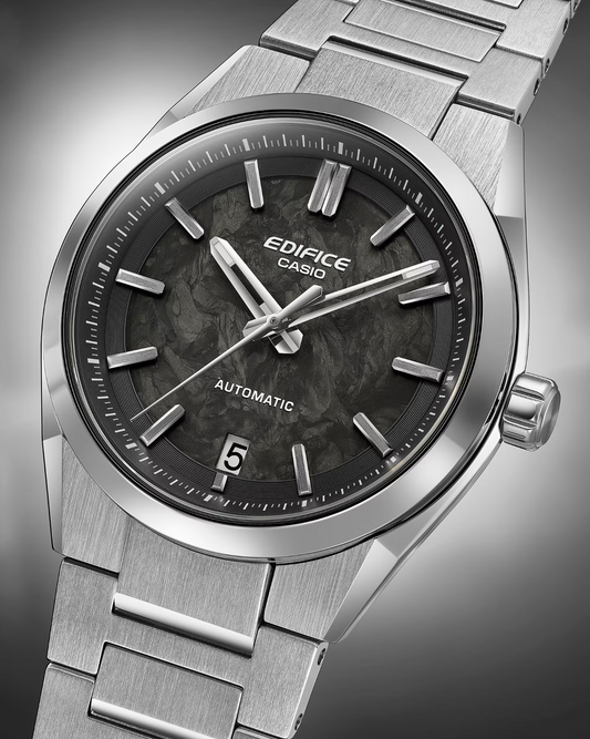 CASIO EDIFICE AUTOMATIC - EFK-100CD-1A - BLACK FORGED CARBON DIAL - ED669