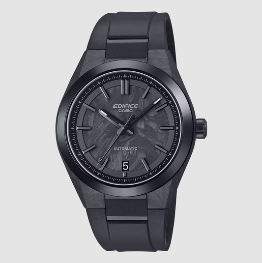 CASIO EDIFICE AUTOMATIC - EFK-100XPB-1A - BLACK FORGED CARBON DIAL - ED673