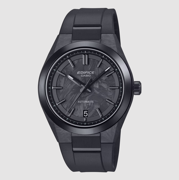 CASIO EDIFICE AUTOMATIC - EFK-100XPB-1A - BLACK FORGED CARBON DIAL - ED673