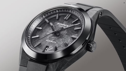 CASIO EDIFICE AUTOMATIC - EFK-100XPB-1A - BLACK FORGED CARBON DIAL - ED673