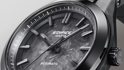 CASIO EDIFICE AUTOMATIC - EFK-100XPB-1A - BLACK FORGED CARBON DIAL - ED673