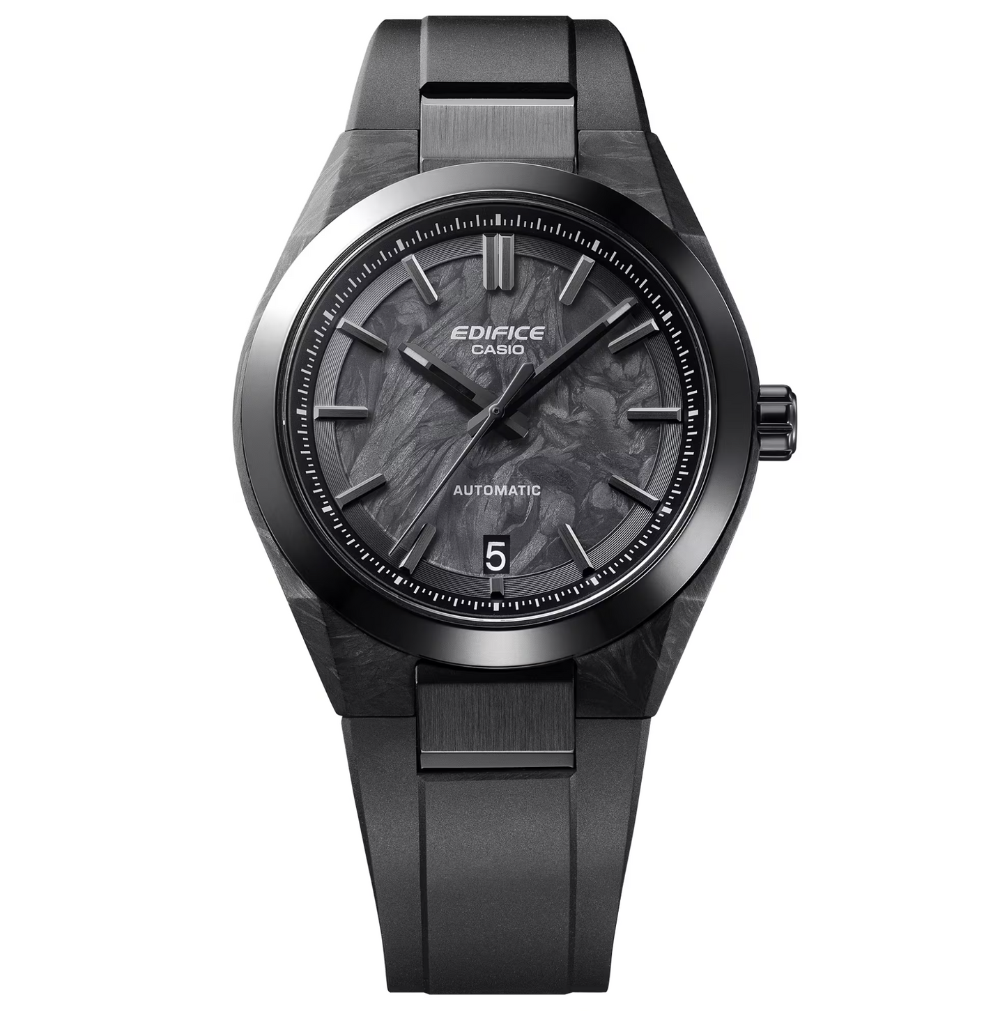 CASIO EDIFICE AUTOMATIC - EFK-100XPB-1A - BLACK FORGED CARBON DIAL - ED673