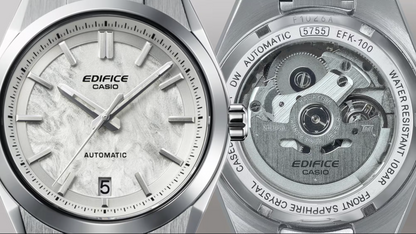 CASIO EDIFICE AUTOMATIC - EFK-100D-7A - WHITE / SILVER DIAL - ED672