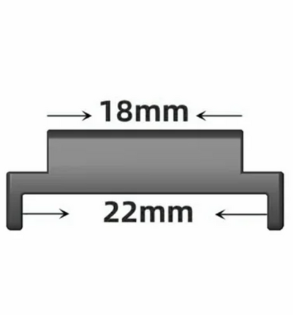 18mm to 22mm Adaptor Connector for Casio Royale AE1200, F 91W, A168W, W 218H, A158WA & more - With FREE Pins & Watch Strap Tool