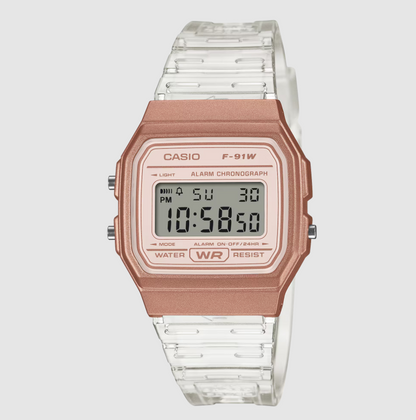 Casio Rose Gold Digital Resin Watch - D428