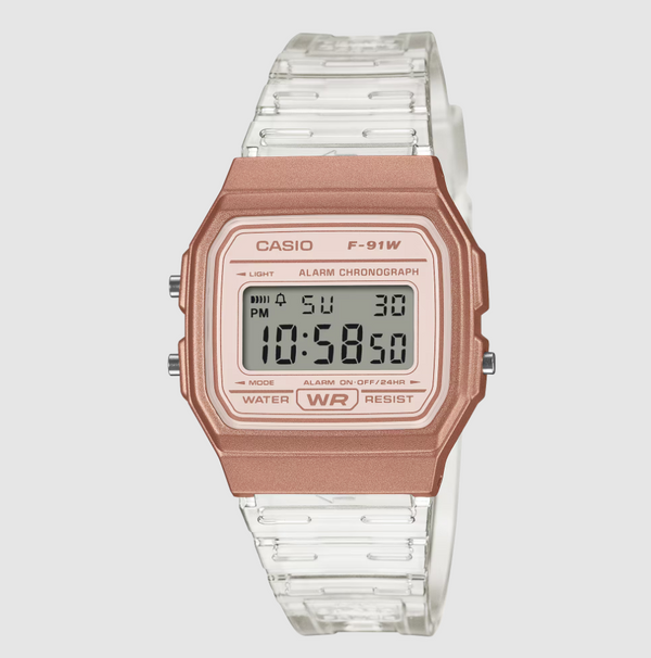Casio Rose Gold Digital Resin Watch - D428