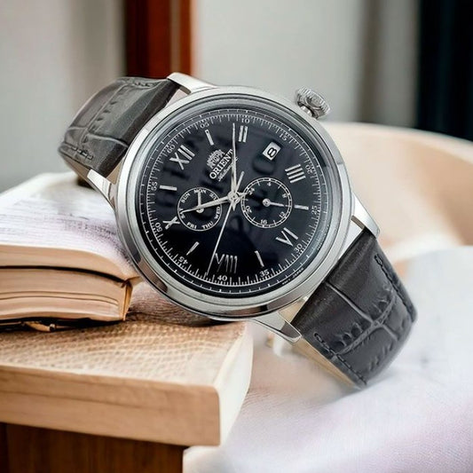 Orient Bambino 40.5mm (Dark Gray Dial) Version 8 RA-AK0704N with Weekly Calendar (Imported)