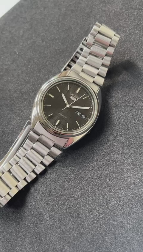 Seiko 5 Grey Sunburst Dial Pre Owned