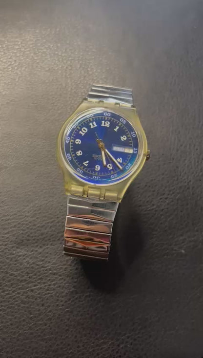 Swatch Blue Dial with See-through Case (Pre Owned)