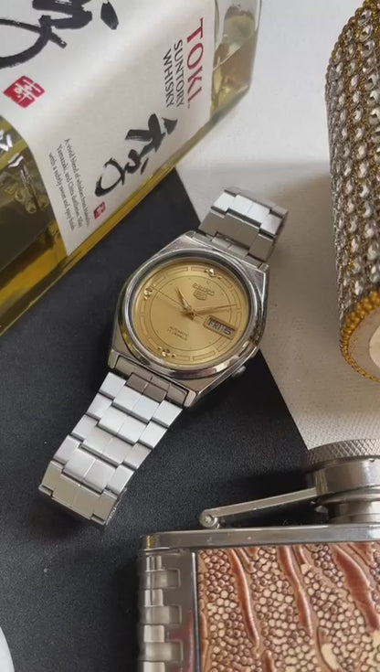 Seiko 5 Gold Patterned Dial (Pre Owned)