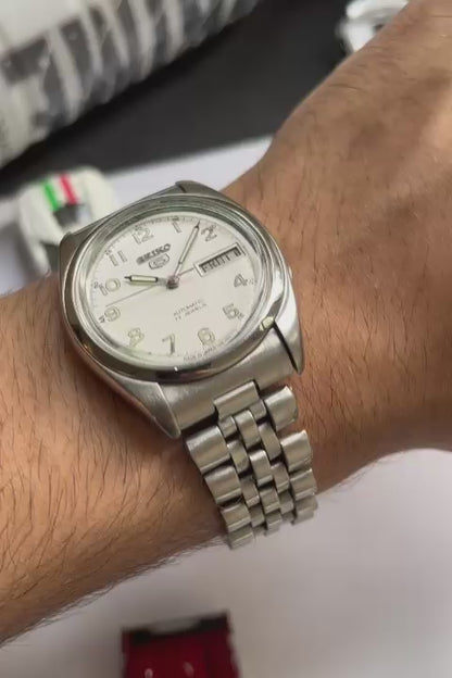 1980s Seiko 5 Field White Dial (Pre Owned)