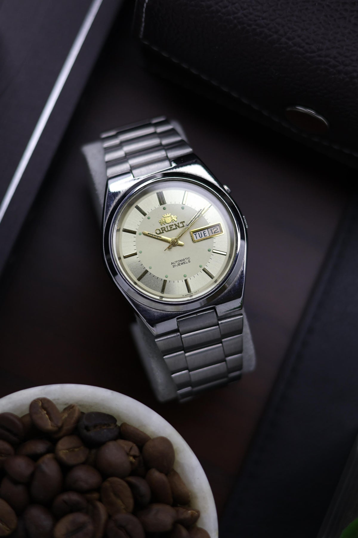 Orient Tri-Star Crystal Champagne Dial - Automatic Vintage Watch (Pre Owned) - A189