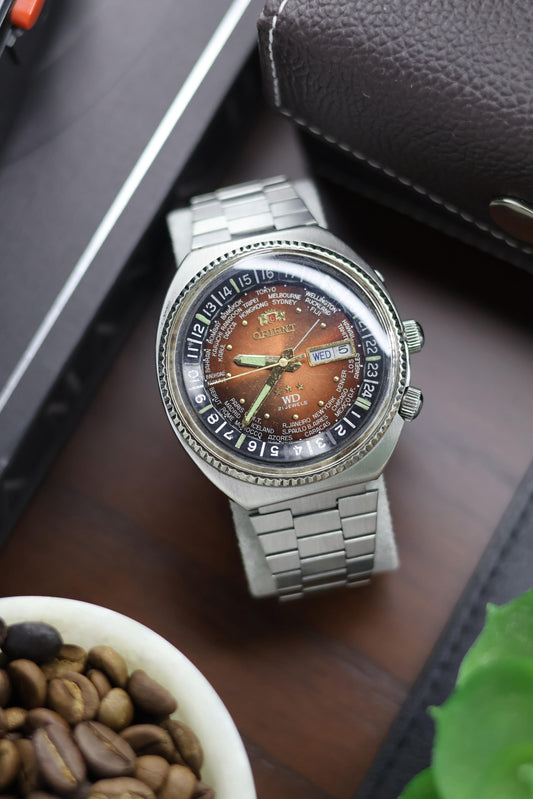 (Extremely Rare) Orient World Time WD - Automatic Vintage Watch (Pre Owned) - A70